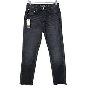 Daily Blue Boost Straight Leg Jeans Onyx Wash 26 NWT Minimalist Contemporary